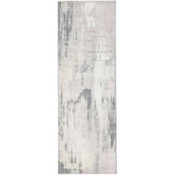 Rackhams Eco-Washable Grey Rug Abstract Design - 67X200 cm