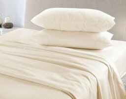 Rackhams 100% Brushed Cotton Flannellette Duvet Cover Set - Cream - Single - Duvet Cover Set - thumbnail 2