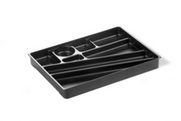 Rackhams IDEALBOX Stationery Draw Organiser Desk Tidy Insert Tray Storage - Grey