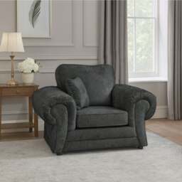 Rackhams Chelsea Crushed Velvet Armchair - Silver - thumbnail 3