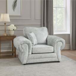 Rackhams Chelsea Crushed Velvet Armchair - Silver