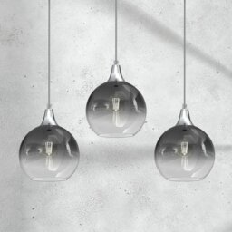 Rackhams Monte Hand Made Designer Pendant Lamp Smoked Glass Shades - thumbnail 3