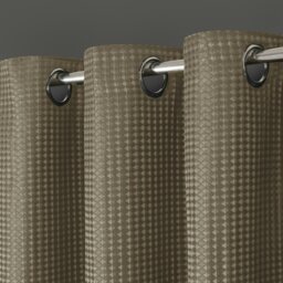 Rackhams Waffle Jacquard Total Blackout Door Curtain Panel - 117cm x 213cm - Navy - thumbnail 3