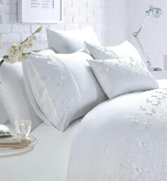 Rackhams Papillion Duvet Cover Set - White - King
