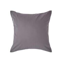 Rackhams Crisp & Cool 200 TC Egyptian Cotton Percale Housewife Pillowcase, European Size - Dark Grey - 40 x 40 cm