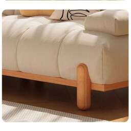 Rackhams Ariadna Comfy Two Seater, Three Seater Sofa, Suede, Cream - 210cm - thumbnail 5