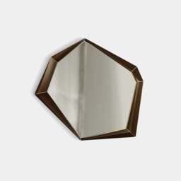 Rackhams Opera Mirror with Walnut Veneer & Brass Sydney Mirror