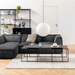 Rackhams Infinity Square/Coffee Table Setin Matt Black Set of 3 - 1 - Black - Black - thumbnail 4