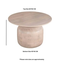 Rackhams Carlester Cane And Wood Round Coffee Table - thumbnail 5