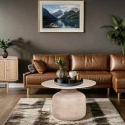 Rackhams Carlester Cane And Wood Round Coffee Table - thumbnail 2