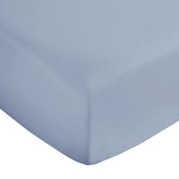 Rackhams 400 Thread Count Cotton Sateen Fitted Sheet Blue - Single - Blue - thumbnail 4