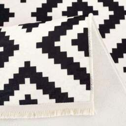 Rackhams Caimas Collection Washable Rugs in Black - 2980B - 40X60 cm - thumbnail 6