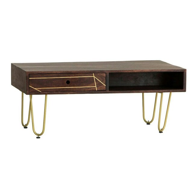 Rackhams Jusleen Solid Mango Wood Coffee Table With Drawer - image 1