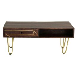 Rackhams Jusleen Solid Mango Wood Coffee Table With Drawer - thumbnail 5