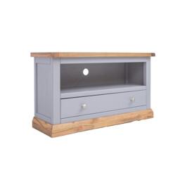 Rackhams Biccari Grey 1 Drawer TV Cabinet Chrome Knob - Grey - thumbnail 2