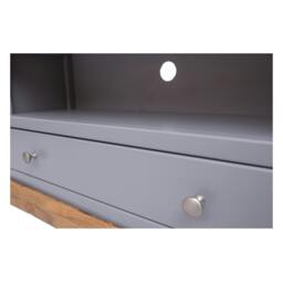 Rackhams Biccari Grey 1 Drawer TV Cabinet Chrome Knob - Grey - thumbnail 5