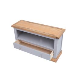 Rackhams Biccari Grey 1 Drawer TV Cabinet Chrome Knob - Grey - thumbnail 4