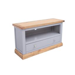 Rackhams Biccari Grey 1 Drawer TV Cabinet Chrome Knob - Grey - thumbnail 3