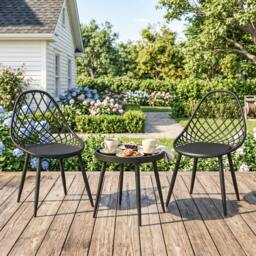 Rackhams 3-Piece Outdoor Bistro Set Patio Furniture for Garden, Balcony