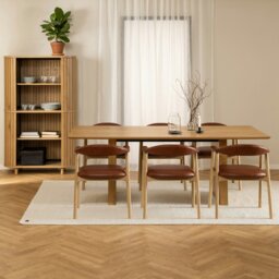 Rackhams Colima Dining Table in Oak - Brown - No - Brown - thumbnail 3