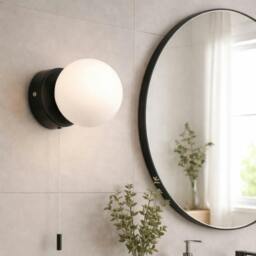 Rackhams Toronto Matt Black IP44 Wall Light - thumbnail 1