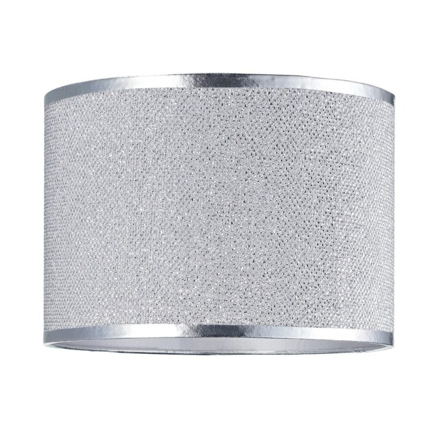 Rackhams Modern and Designer Mini Diamond Silver Glitter Fabric Lamp Shade 25cm Wide - image 1