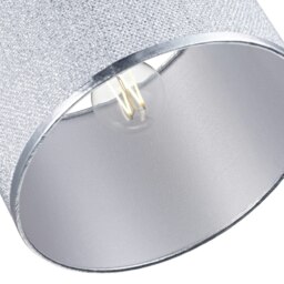 Rackhams Modern and Designer Mini Diamond Silver Glitter Fabric Lamp Shade 25cm Wide - thumbnail 4