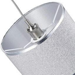 Rackhams Modern and Designer Mini Diamond Silver Glitter Fabric Lamp Shade 25cm Wide - thumbnail 5