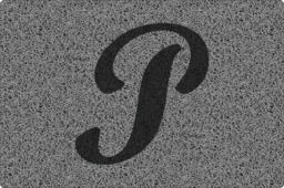 Rackhams Personalised Monogrammed Initial Letter Doormat 60 x 40cm - Grey with Black Letter - Letter P - thumbnail 1