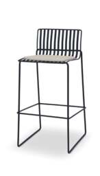 Rackhams Finn Bar Stools - Matt Black - No Seat Pad (Stool Only) - thumbnail 6