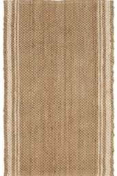 Rackhams Jute Check Natural Rug Striped Handwoven - 60X180 cm - thumbnail 2