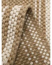 Rackhams Jute Check Natural Rug Striped Handwoven - 60X180 cm - thumbnail 4