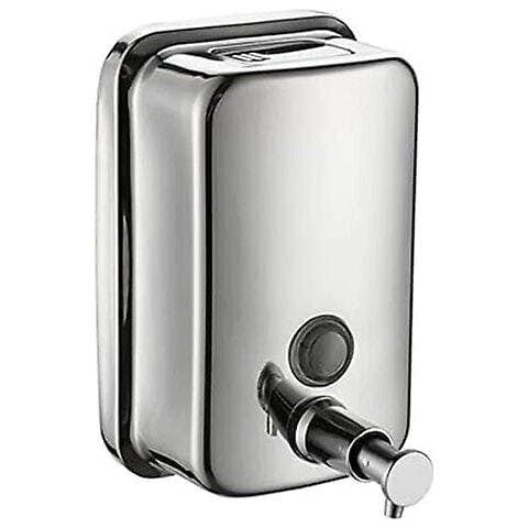 Rackhams Pro-Washroom Manual Pump Soap Dispenser Stainless Steel Wall Mounted Large Commercial 1L