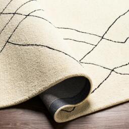 Rackhams Arsenal-Hand Tufted Cream Black Wool Global Rug - 183 x274 cm - thumbnail 4