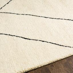 Rackhams Arsenal-Hand Tufted Cream Black Wool Global Rug - 183 x274 cm - thumbnail 3