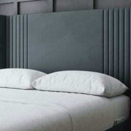 Rackhams Elara Divan Bed with Winged Panel Headboard - Grey (Steel) - Super King / 6ft - thumbnail 3