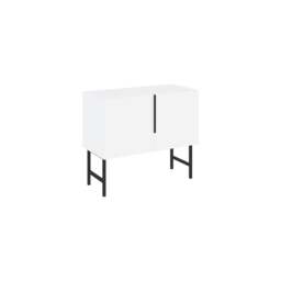 Rackhams Modern Tona Console Cabinet w/Soft-Close 2 Doors Sideboard Black Metal Legs 88(W)cm - Sandstone - thumbnail 6