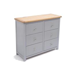 Rackhams Mirano 6 Drawer Chest of Drawers Chrome Knob - Grey - thumbnail 3