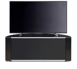 "Rackhams Sirius 1200 Remote Friendly Beam Thru Glass Door Gloss Black with Black Front Profiles up to 55"" LCD/Plasma/LED Cabinet TV Stand" - thumbnail 2