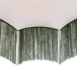Rackhams Classic Forest Green Floral Jacquard Victorian Empire Pendant Shade - thumbnail 4