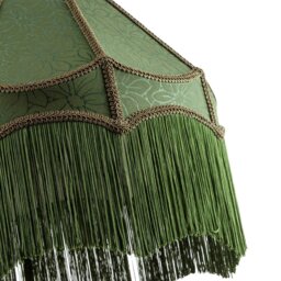 Rackhams Classic Forest Green Floral Jacquard Victorian Empire Pendant Shade - thumbnail 3