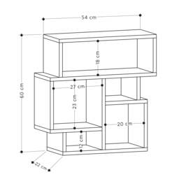 Rackhams Karma Modern Multipurpose Side Table H60.5 cm - Anthracite - thumbnail 6