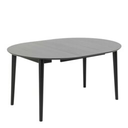 Rackhams Montreux Round Extending Dining Table in Black 115-154 cm Included 6 Cassandra Dining Chair with Armrest in Black - Black - No - Black - thumbnail 3