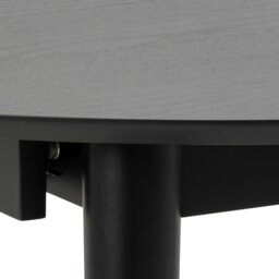 Rackhams Montreux Round Extending Dining Table in Black 115-154 cm Included 6 Cassandra Dining Chair with Armrest in Black - Black - No - Black - thumbnail 6