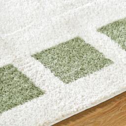 Rackhams Fossay Shag-Washable Beige Green Modern High Pile Rug - 160 x 213 cm - thumbnail 3