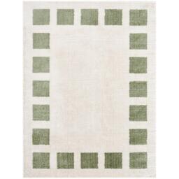 Rackhams Fossay Shag-Washable Beige Green Modern High Pile Rug - 160 x 213 cm - thumbnail 2