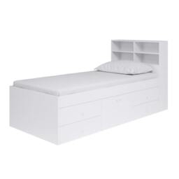 Rackhams Bookcase Headboard Attachment, White - MFC - 1 - White - thumbnail 3