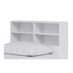 Rackhams Bookcase Headboard Attachment, White - MFC - 1 - White - thumbnail 2