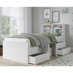 Rackhams Bookcase Headboard Attachment, White - MFC - 1 - White - thumbnail 4