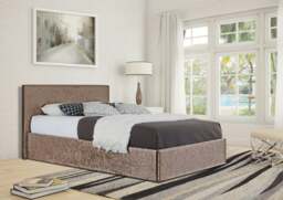 Rackhams Prado Crushed Velvet Ottoman Bed Frame - Silver - 3ft - thumbnail 3